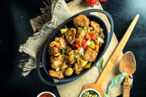 One pan chicken stir fry with lots of veggies
